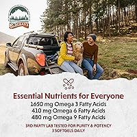 Vista 12 de Barlean's - Cápsulas blandas de aceite de lino con 1,650 mg de ácidos grasos ALA Omega-3 para mejorar la salud del corazón, sin OMG, sin gluten, 250