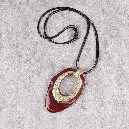 Miniatura 5 de Collares largos y gruesos para mujer, estilo bohemio, grande, con colgante de oro, collar hippie, accesorios de joyería