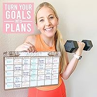 Vista 9 de Hadley Designs Calendario magnético rústico y pizarra de borrado en seco para refrigerador, calendario magnético de pizarra blanca, imán