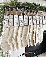 Vista 4 de Fesciory Medias de Navidad de 18 Pulgadas a Granel, Paquete de 5 Medias Grandes de Punto Cable para Colgar en Chimenea para Decoraciones Familiares