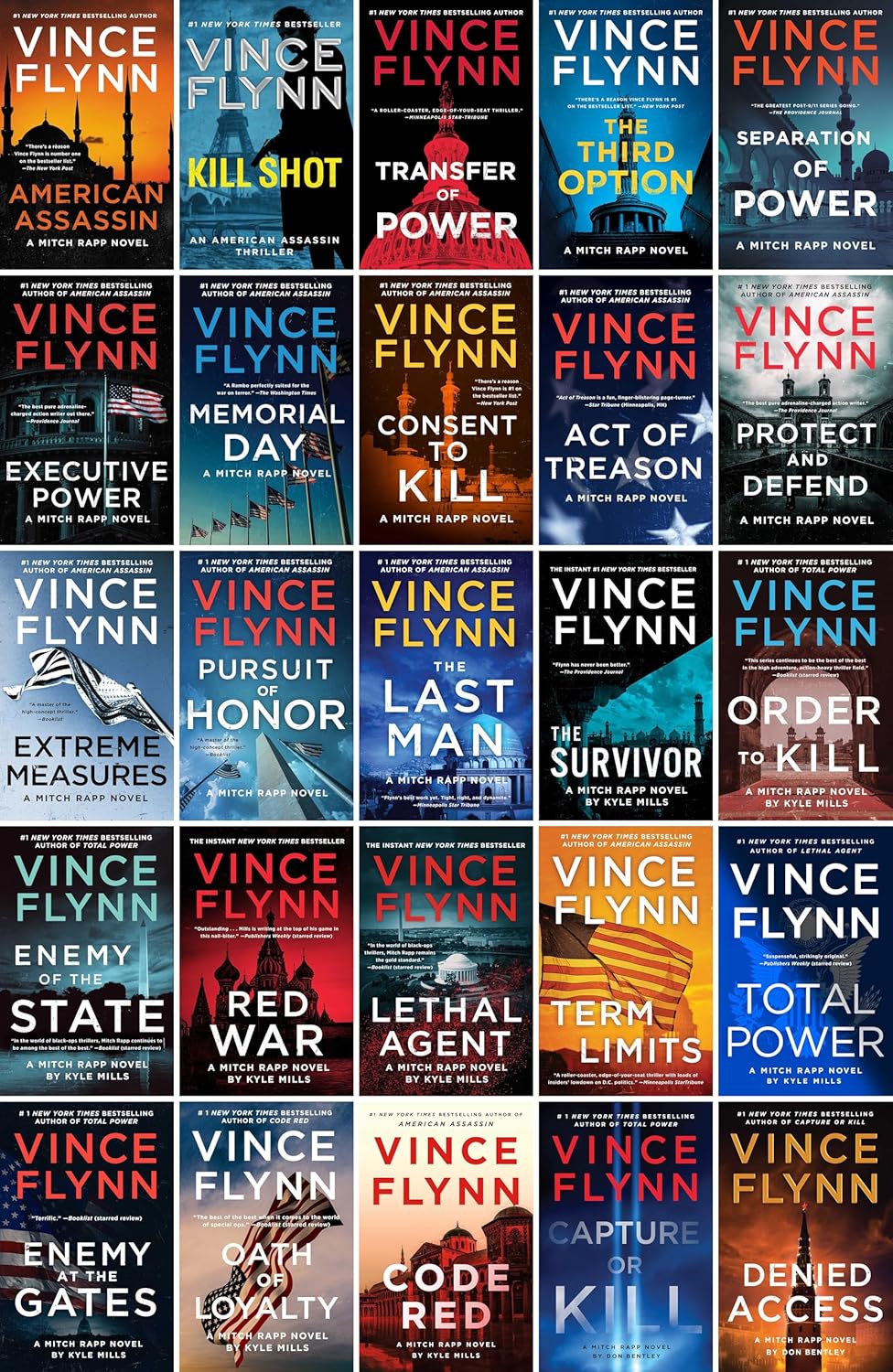 Vince Flynn Complete (25 Books) Series Set Featuring Mitch Rapp (25 Books)      Paperback – April 1, 2025