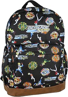 Beyblade Burst Spinner Top Allover Characters Anime Pattern School Book Bag Backpack