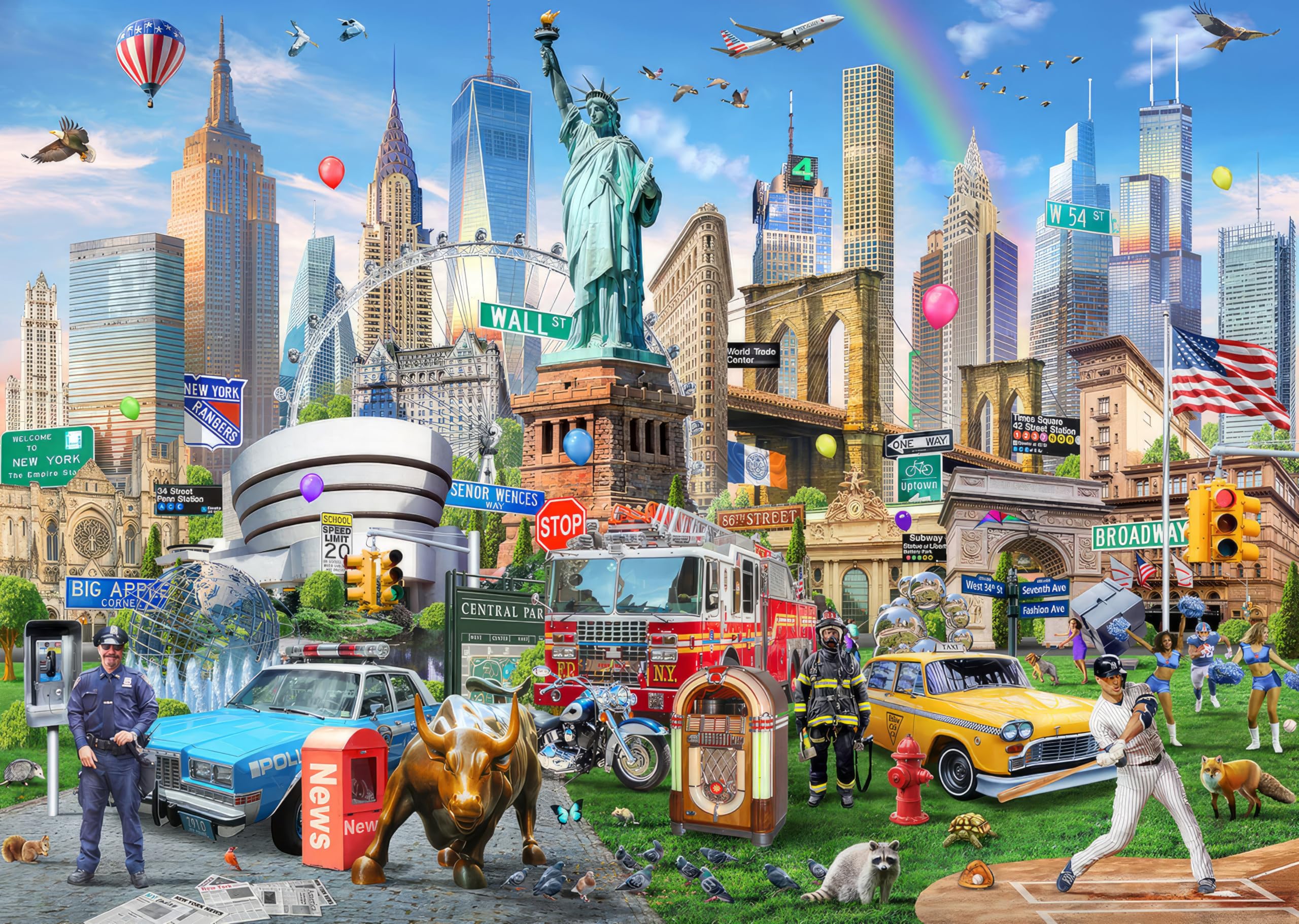 Jigsaw Puzzles for Adults 1000 Piece New York City 27.56 x 19.69 Inch Jigsaw Puzzle for Adults Educational Game 1000 Pieces New York Landmarks Puzzles for Adult