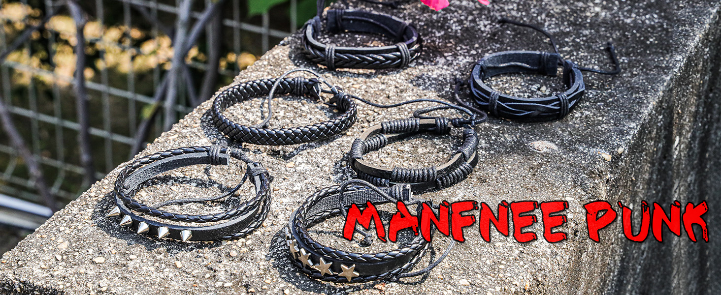 Mafnee Pulsera De Cuero Trenzado Para Hombre Y Mujer, Estilo