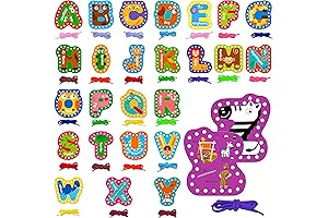 Educational Toys for Kids Ages 3-5: Sewing Cards with Laces