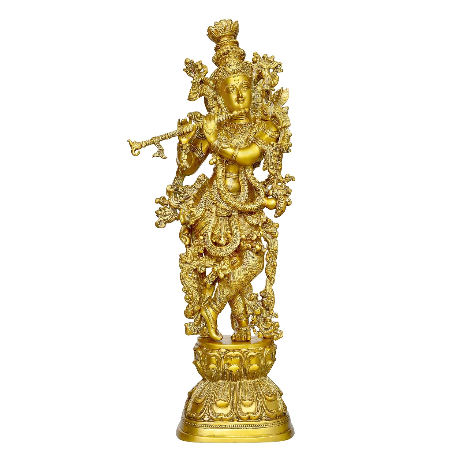 Buy Brass Krishna Big Size Idol Statue Sculpture Height 29 inches, Religious Online at Low Prices in India - Amazon.in