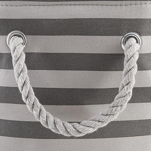 Miniatura 4 de Bone Dry - Colección de almacenamiento para mascotas, canasta a rayas con parche de huella de pata