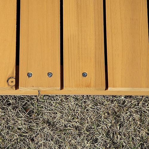 Miniatura 9 de PawHut Wooden Dog House Outdoor Duplex for 2 Medium or Small Dogs, Outdoor Double Dog House with Porch, 50" x 43" x 43"