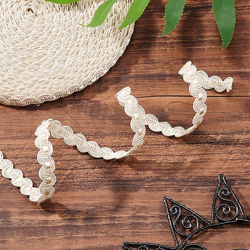 Miniatura 5 de PH PandaHall 15M (16 yardas) 12 pulgadas (0.551 in) patrón de curva de nailon para disfraz, manualidades, costura, joyería, fabricación de joyas,