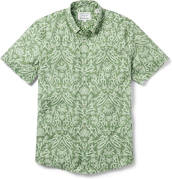 Reyn Spooner Mens Authentic Hawaiian Aloha Shirt - Tailored Button Front