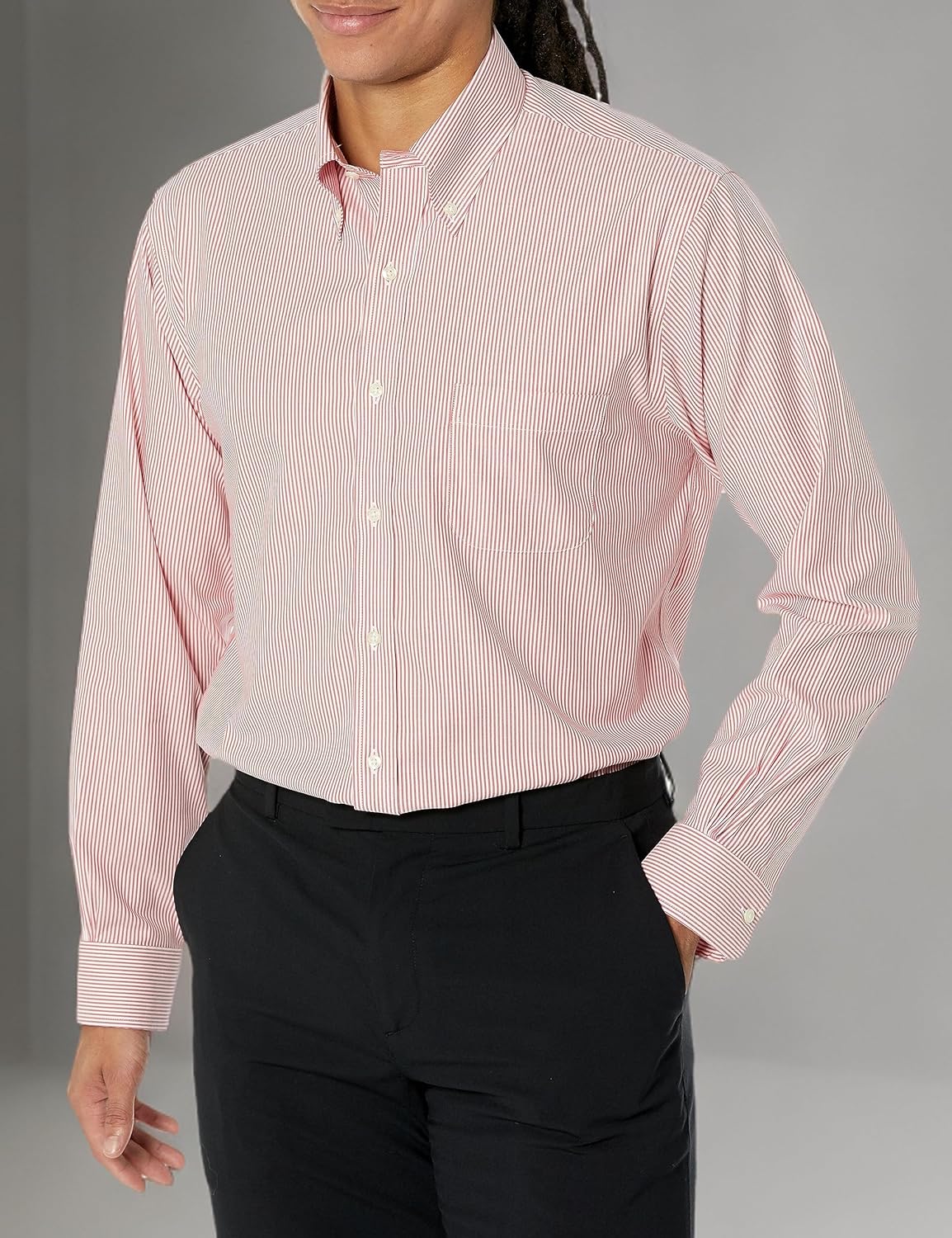 Brooks Brothers Mens Regular Fit Non-Iron Stretch Button-Down Collar Dress Shirt - Image 3