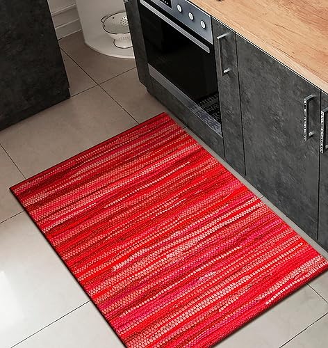 Miniatura 6 de Savi Home Chindi Rugs 20x32, alfombra de baño Chindi, alfombra de cocina, alfombras de trapo, lavables, alfombras tonales, alfombras rectangulares