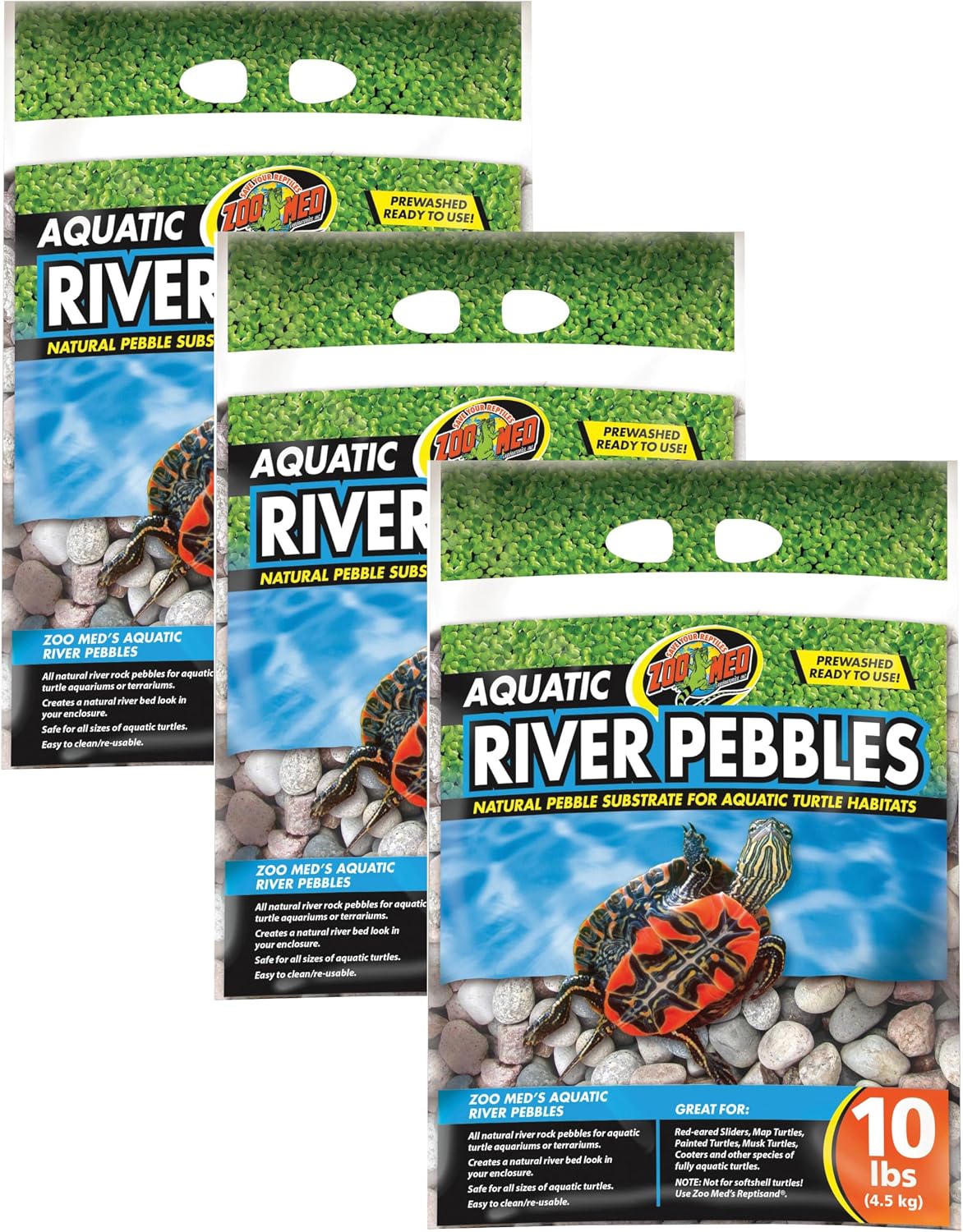 Zoo Med Aquatic River Pebbles for Turtle 10 lbs. image 2