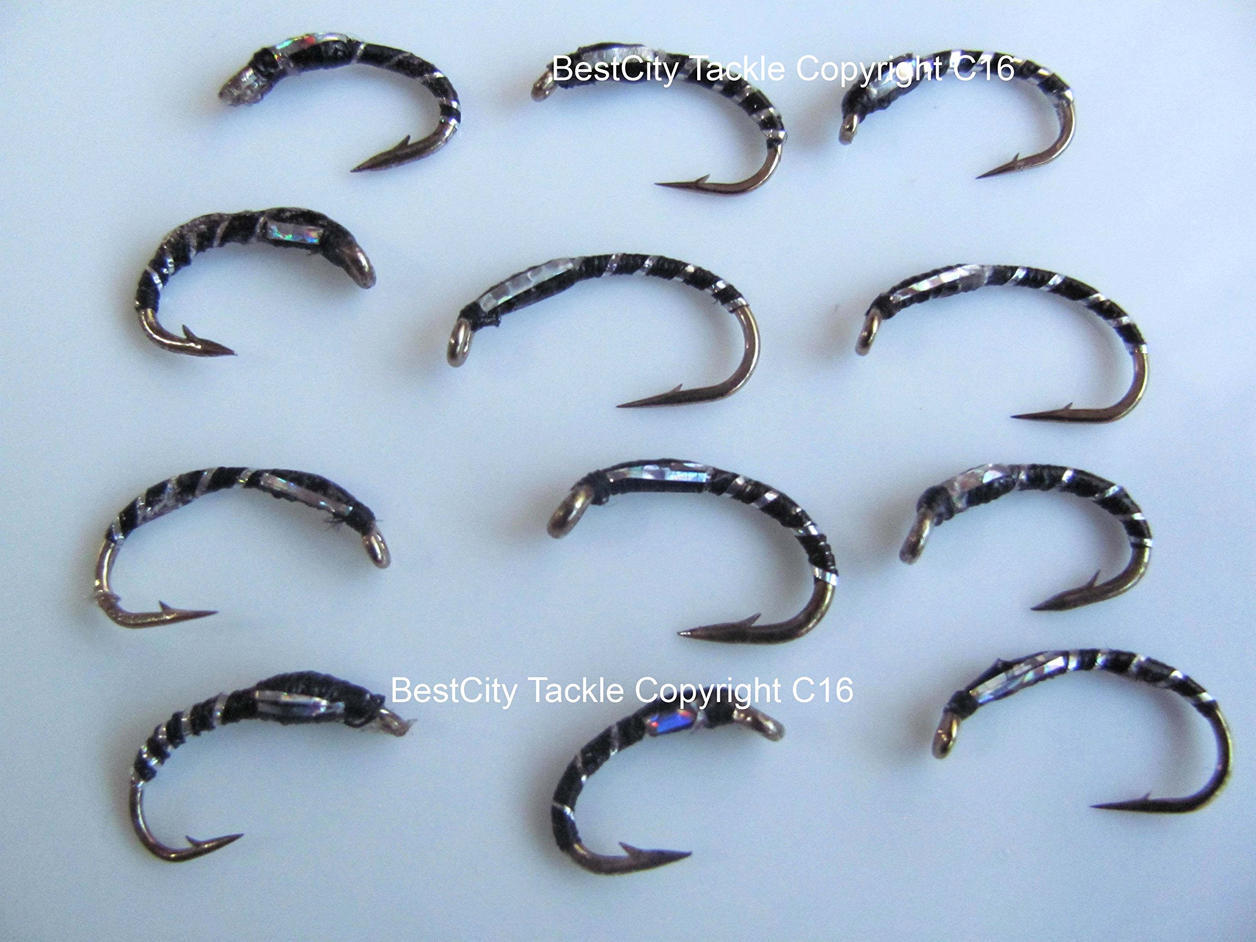 Epoxy Holographic Buzzer Silver 12 Pack Trout Size 16 PACK#14