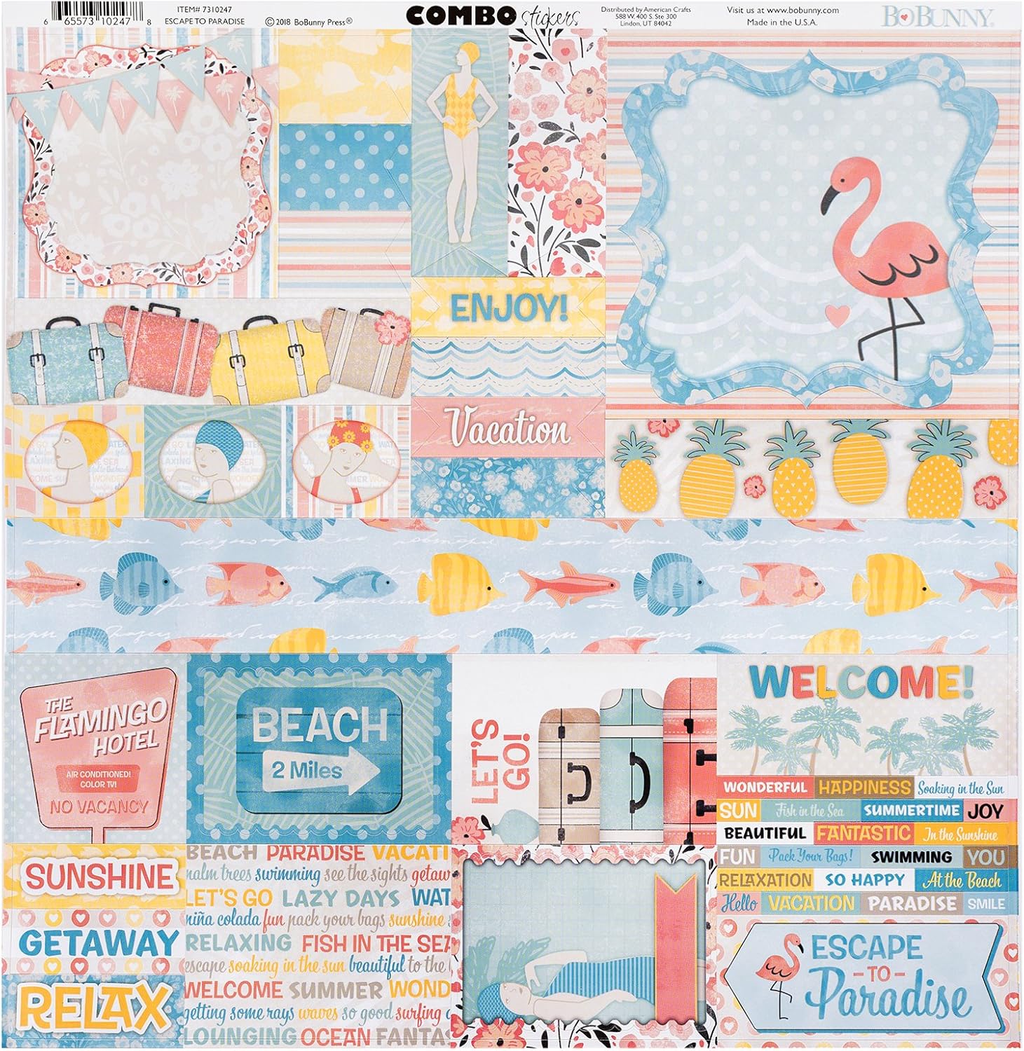 Bo Bunny Stickers, Multicolor