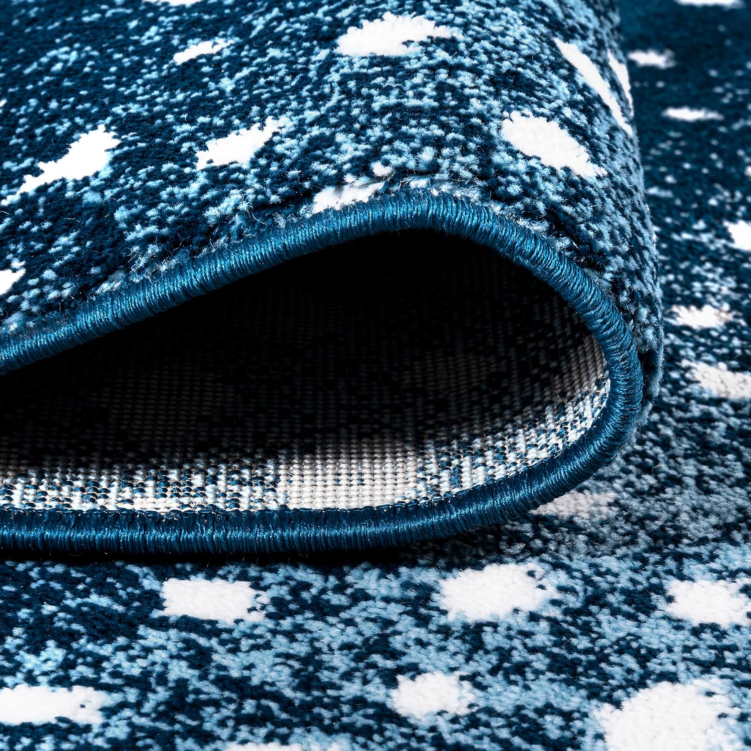 JONATHAN Y Antelope Modern Blue/Cream Runner Rug, 2x8, Animal Prints, Casual, Easy-Cleaning for Living Room, Bedroom, Kitchen, Pet Friendly, Non-Shedding (SAF100D-28)