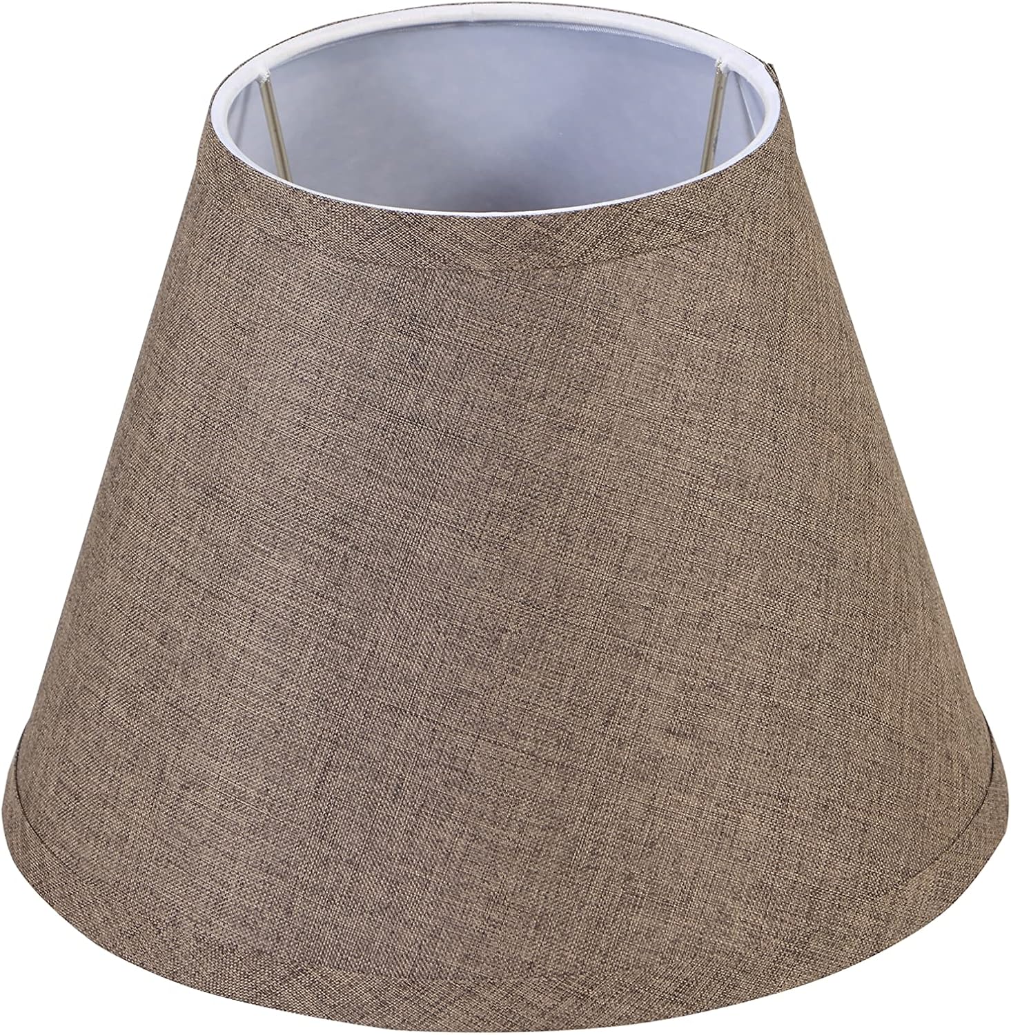 Aspen Creative 56029A, Empire Uno Lamp Shade, Iron Burlap Textured Fabric, 5" Top x 9" Bottom x 7" Slant Height, Slip UNO 33mm
