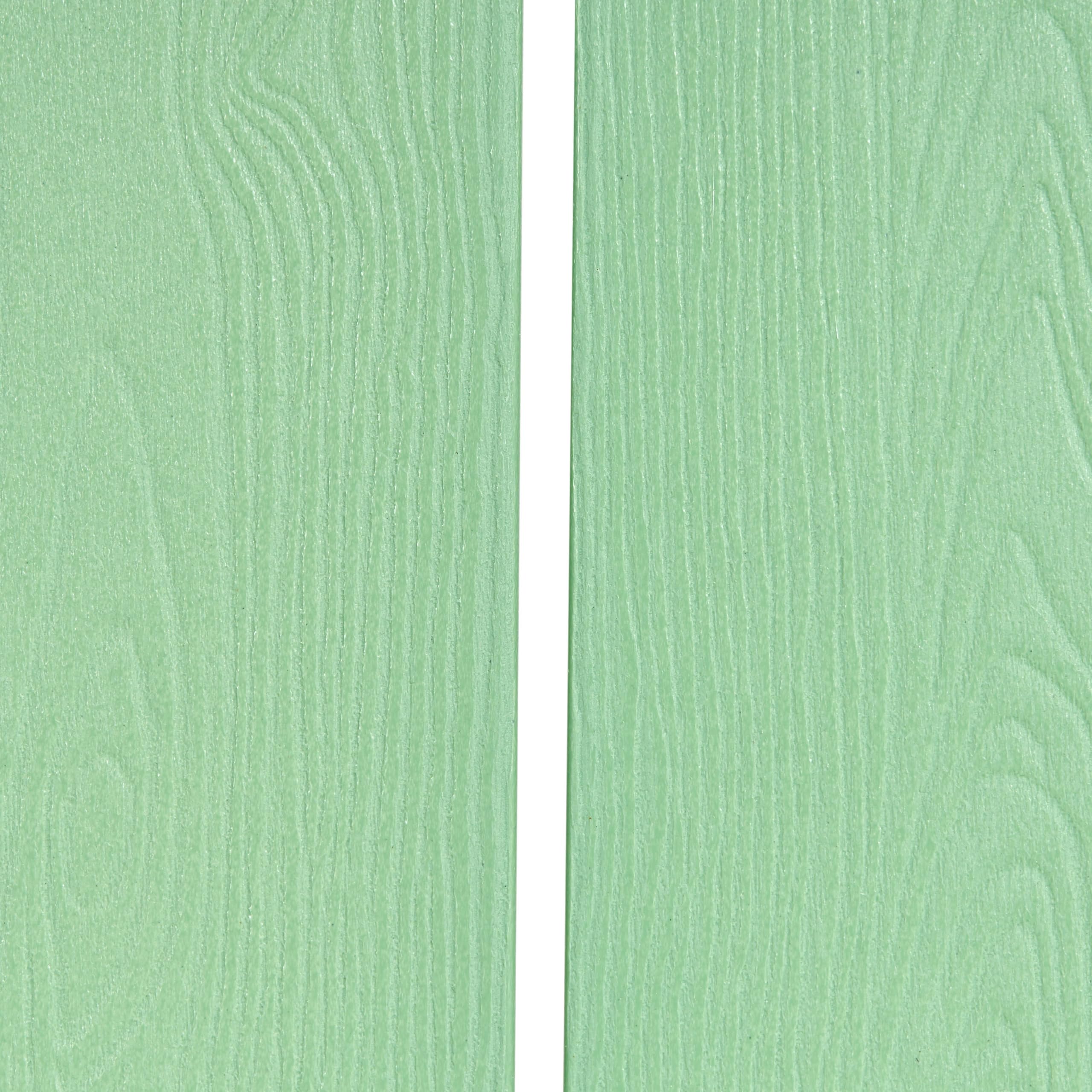 Beliani Panca da giardino 2 posti Loveseat Plastica Legno Mobili da giardino Tradizionale Verde Chiaro