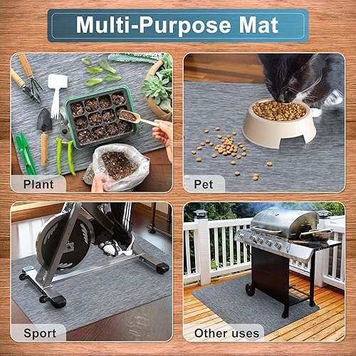 Miniatura 2 de Placoot Tapete resistente para silla de oficina para suelo de madera dura y azulejos, 36 x 48 pulgadas, impermeable, para sillas rodantes,