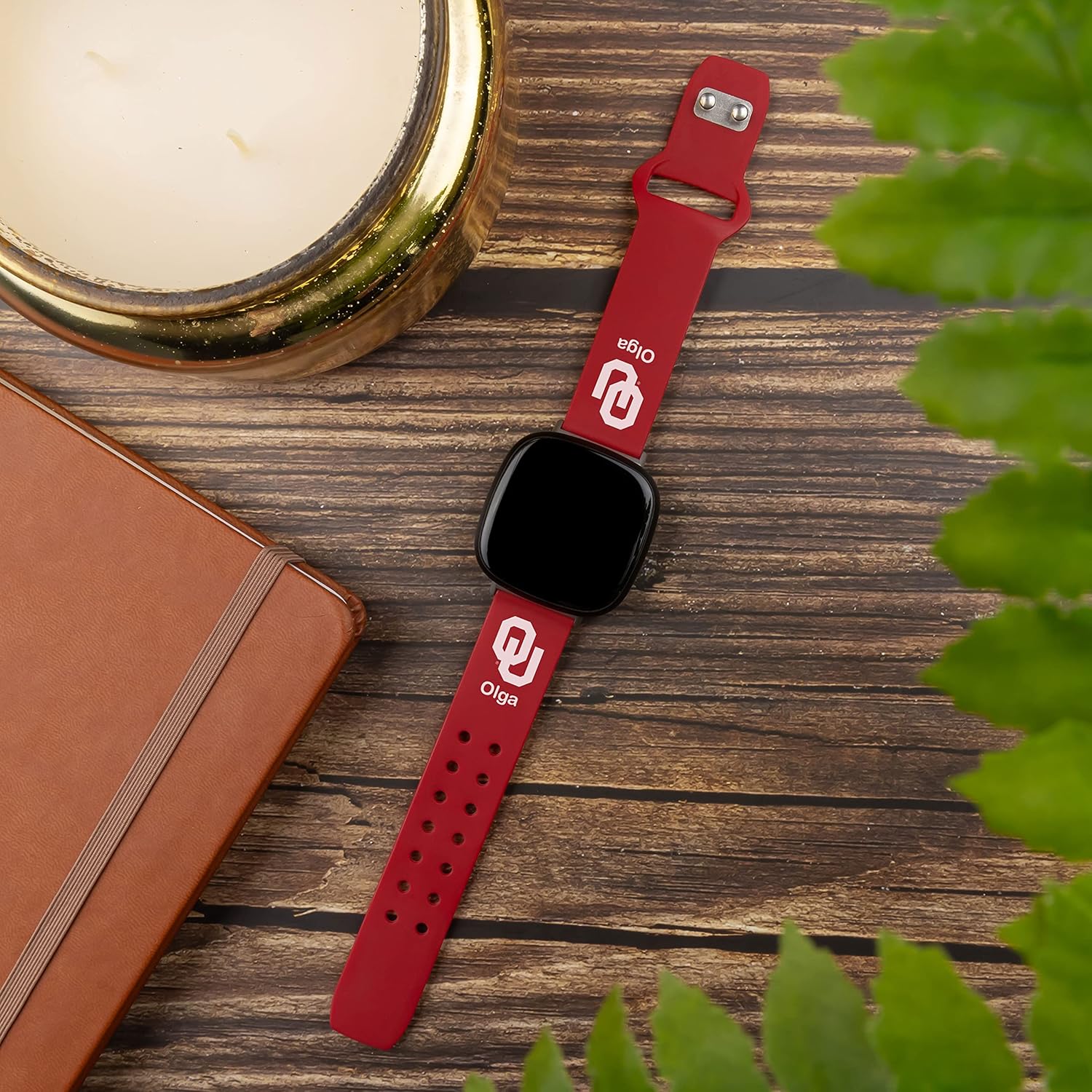 Affinity Bands Oklahoma Sooners HD Watch Band Compatible with Fitbit Versa 3 & Sense 1