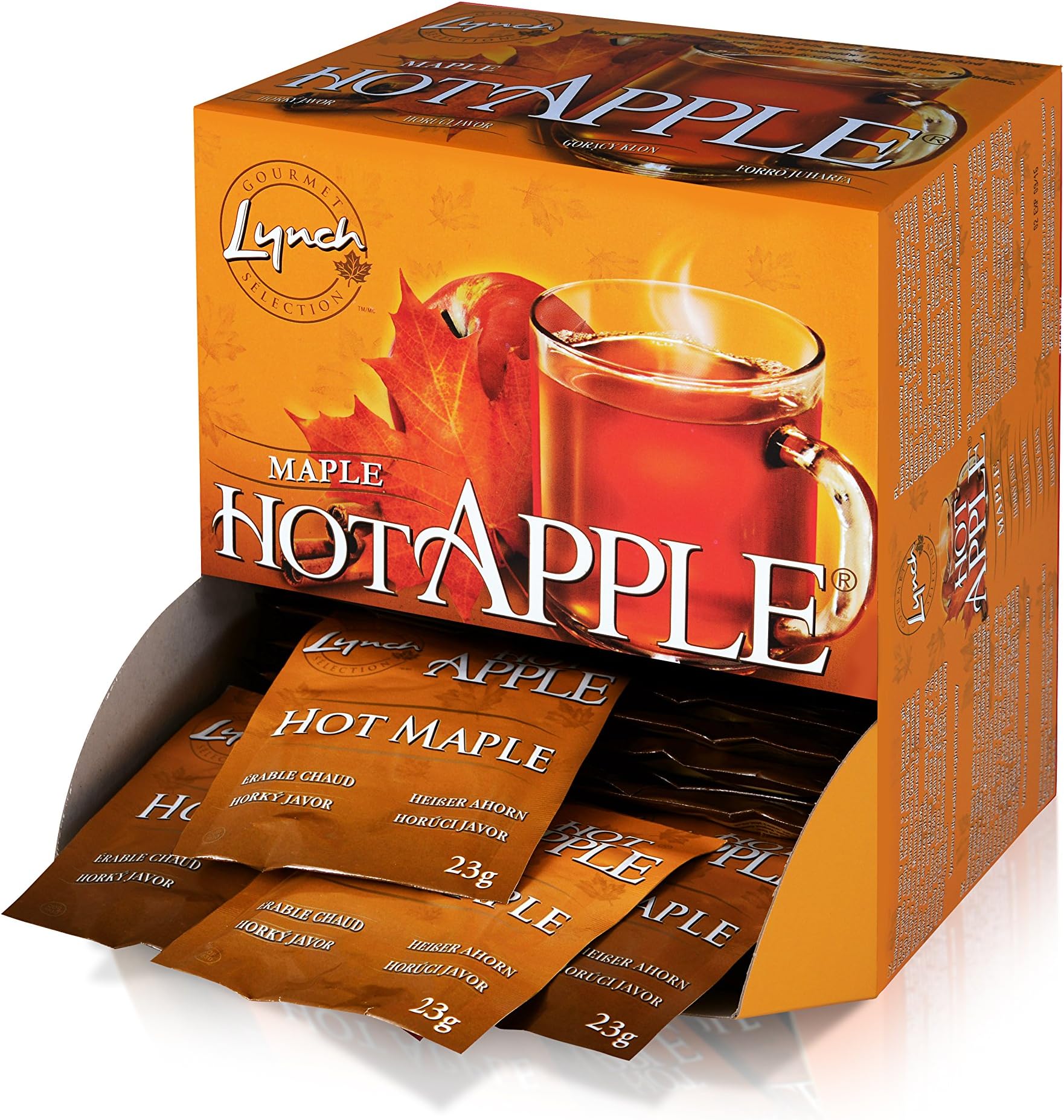 Lynch Hot Apple Maple Cider Drink 50x23g - 50 Single Serve Cups