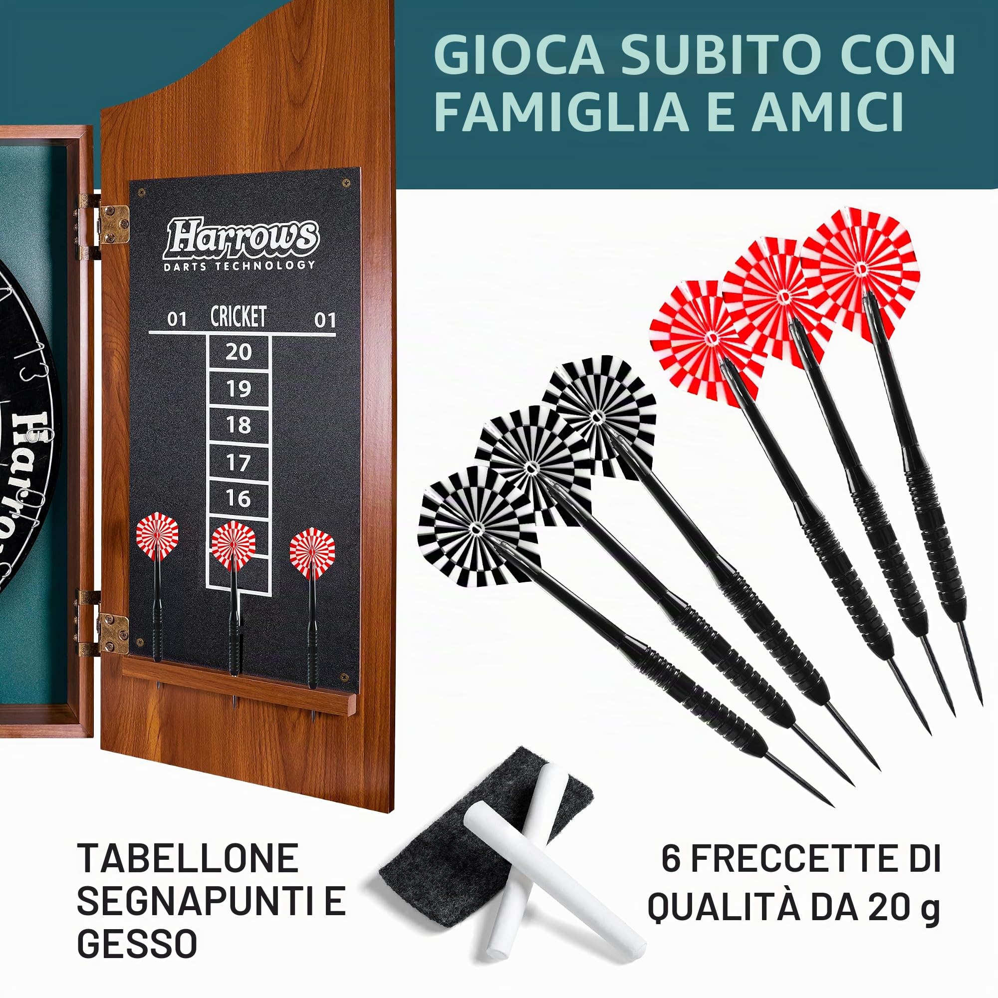 Harrows Suprême - Kit Completo Professionale di Freccette