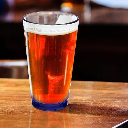 Miniatura 6 de Libbey - Juego de 10 vasos de cerveza de 16 onzas, paquete a granel, vasos de cerveza, vasos de alta resistencia, color azul