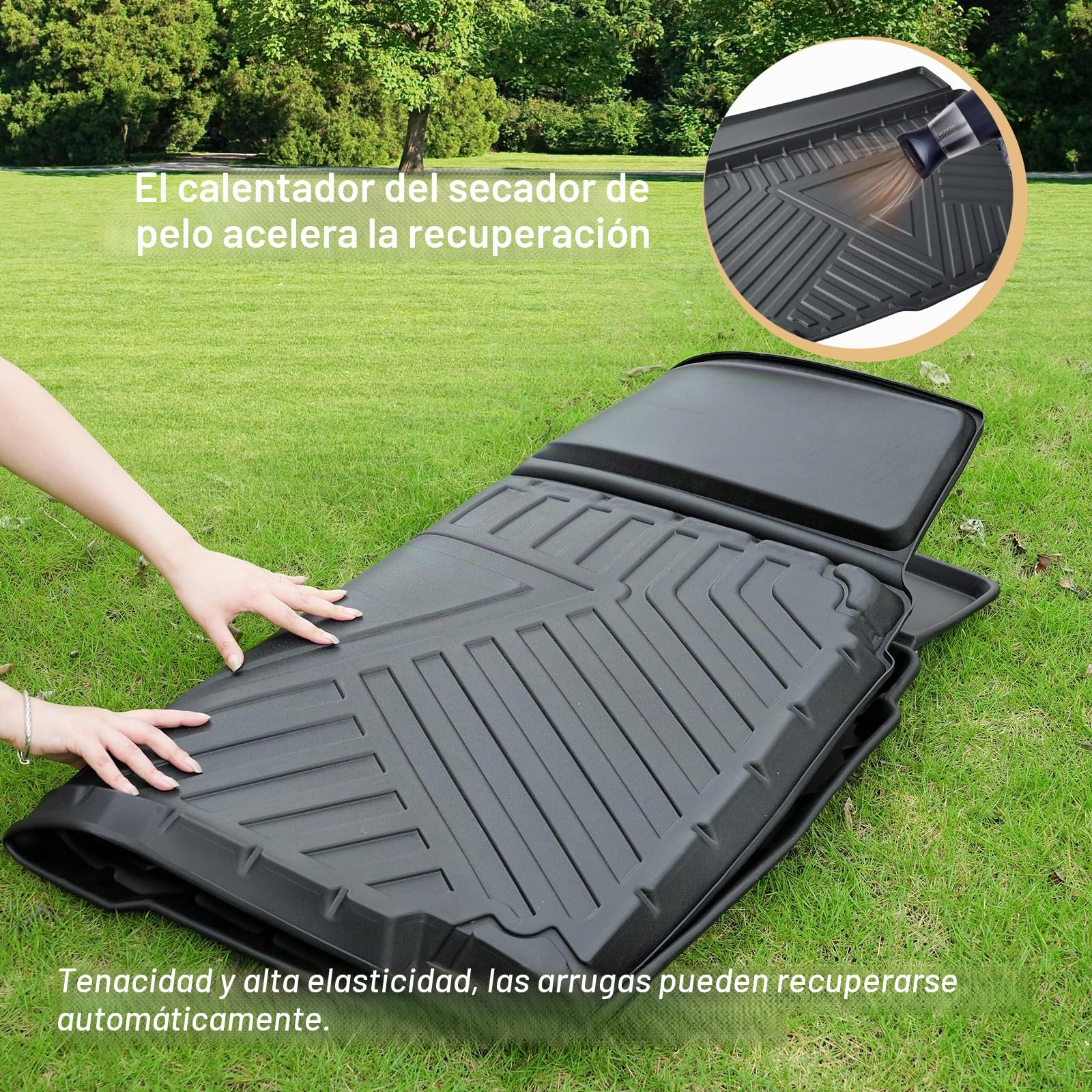 ECOZEN Alfombrilla Maletero 3D para VW Tango ROC 2018-2025 TPE (Inferior) Alfombrilla de Goma para Maletero, Impermeable Antideslizante, Borde Alto, Todo Clima, Alfombrilla Maletero para VW T ROC