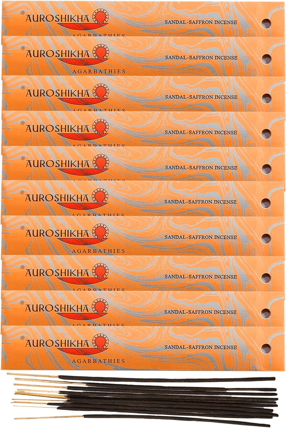Sandal-Saffron Incense Sticks (10 Pack)