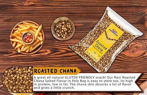 Miniatura 7 de Rani Chana asada (garbanzos) Sabor liso 14oz (400g)  Todo natural  Vegano  Sin conservantes  Apto para gluten  Origen indio  Gran aperitivo, listo