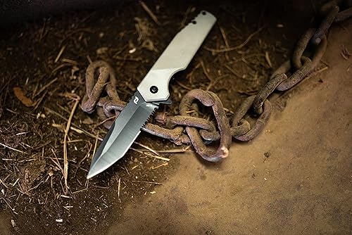 Miniatura 5 de Schrade Carpeta Delta Class Shudder de 8 pulgadas con hoja de acero AUS-10 de 3.5 pulgadas y mango de aluminio para EDC