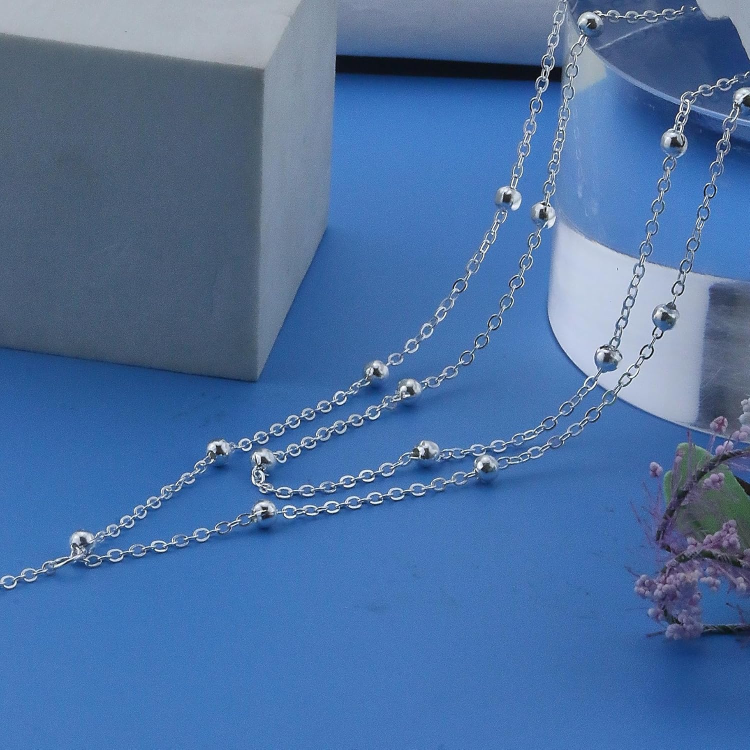 Lariat Long Necklace for Women Dainty Gold Long Necklaces Trendy Y-Shaped Pendant Necklace Layered Beaded Chain Necklaces - Image 8