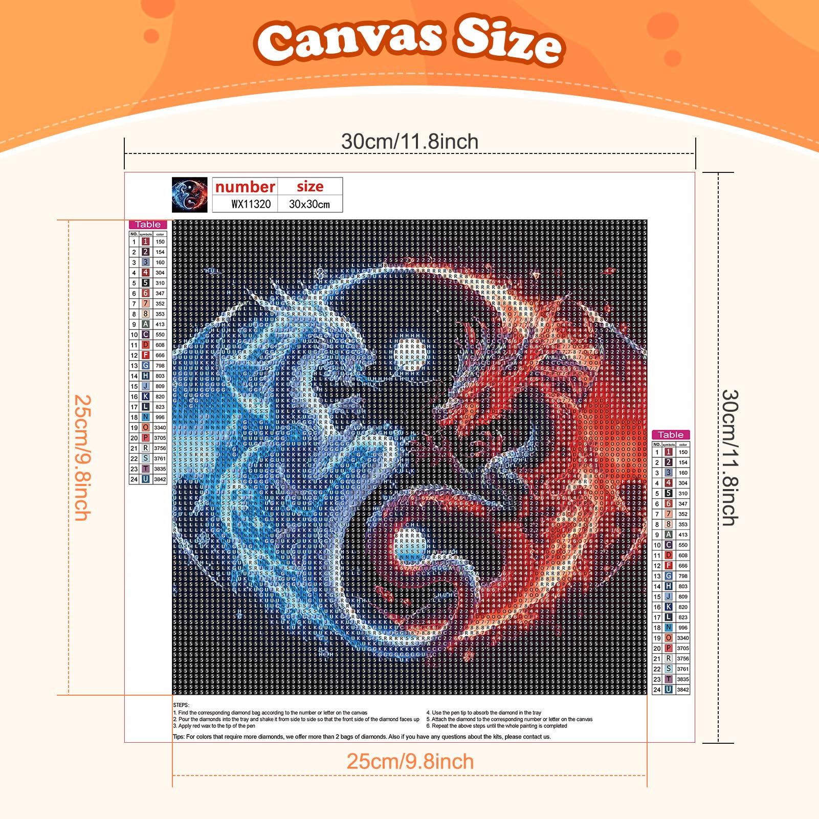 DAERLE Diamond Painting Kits for Adults Fire and Ice Dragon - Image 3