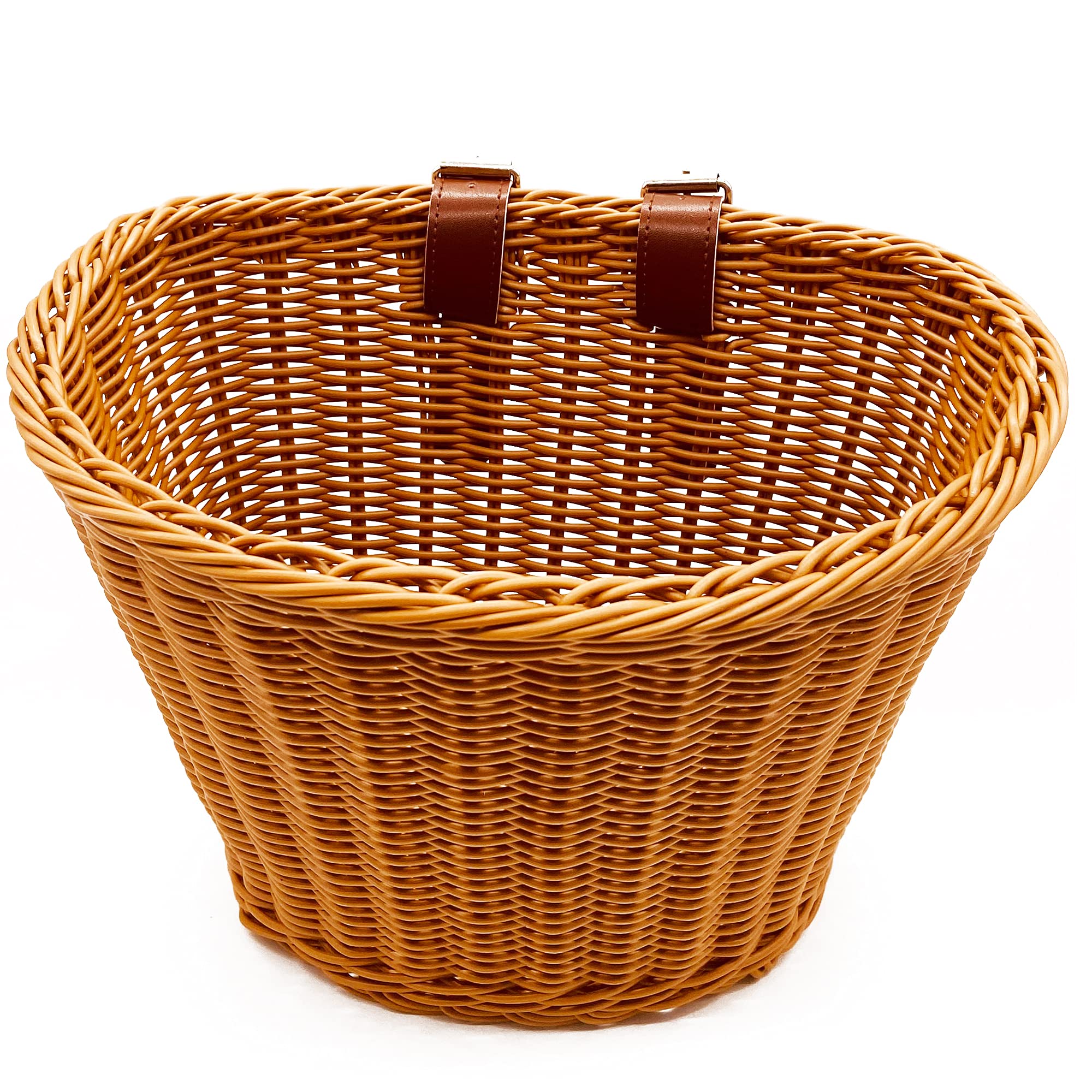 Cute Leather Bicycle Basket - Easy Attach Front Handlebar Accessory