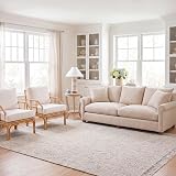 SAFAVIEH Area Rug 8x10 - Natural Fiber Collection - Large - Silver & Natural, Handmade Woven Jute, Fringe Detail, Ideal for Living Room, Bedroom, Dining Space (NF826G) 8' x 10' (Rectangular) Silver/Natural