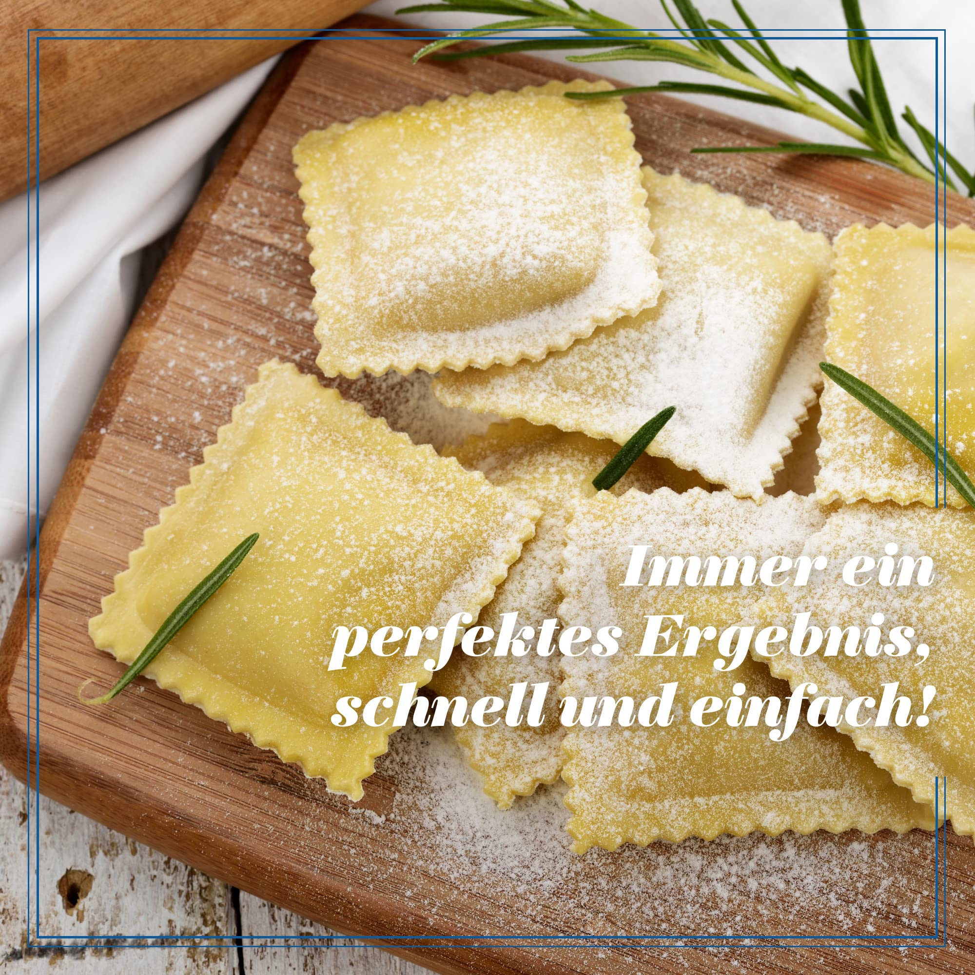La Gondola Ravioli-Stempel - Quadratisch Gewellt 45x45mm | Italienisches Pasta-Werkzeug für Zuhause gewerbliche Küche | Messing, Naturholz | Einfach zu verwenden | Ravioli Ausstecher Made in Italy