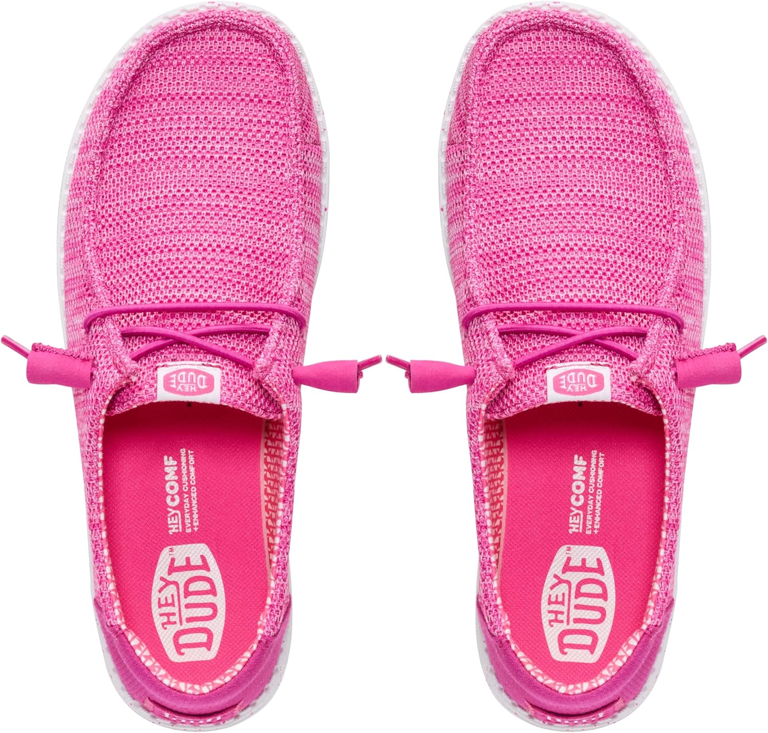 HEYDUDE Wendy Stretch Sox Fuchsia Pink Size 5, Women’s Shoes, Slip-on Loafers, Comfortable & Light-Weight - Image 3