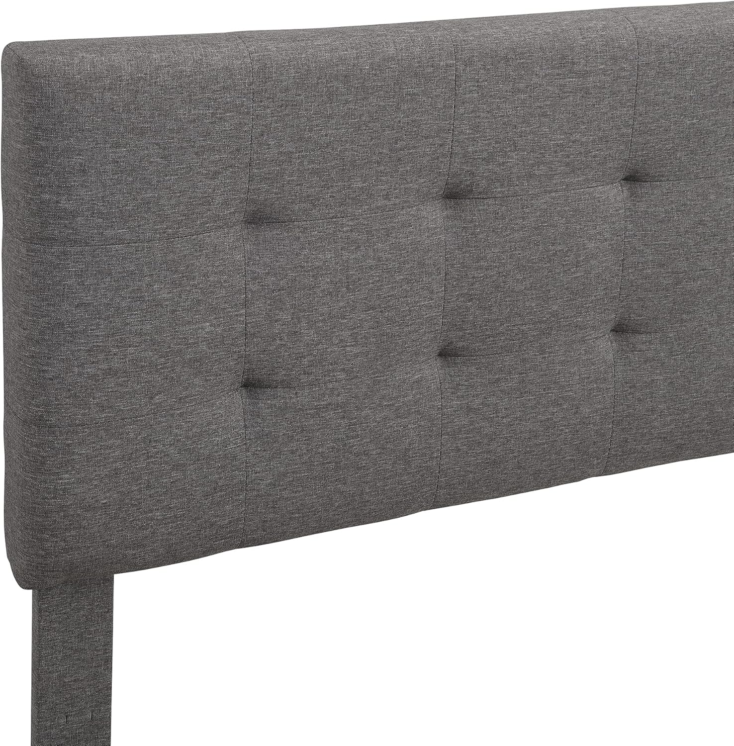 Queen Size Platform Bed Frame with Fabric Upholstered Headboard and Wooden Slats Support, Fully Upholstered Mattress Foundation/Box Spring Needed/Easy Assembly (Grey)