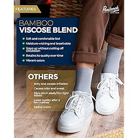 Pembrook Ankle Diabetic Socks for Women & Men - 4 Pairs Bamboo Viscose Smooth Toe Seams, Non Binding, Moisture-Wicking, Wide Top Diabetic Ankle Socks for Women, Gray, Navy, Lilac, Aqua