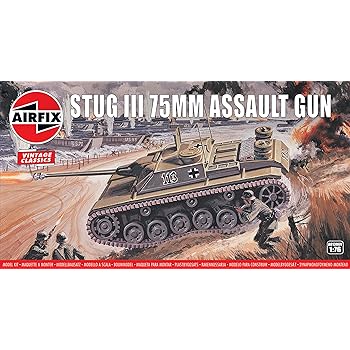 Airfix Vintage Classics Set A01306V Stug III 75mm Assault Gun 58 Pieces