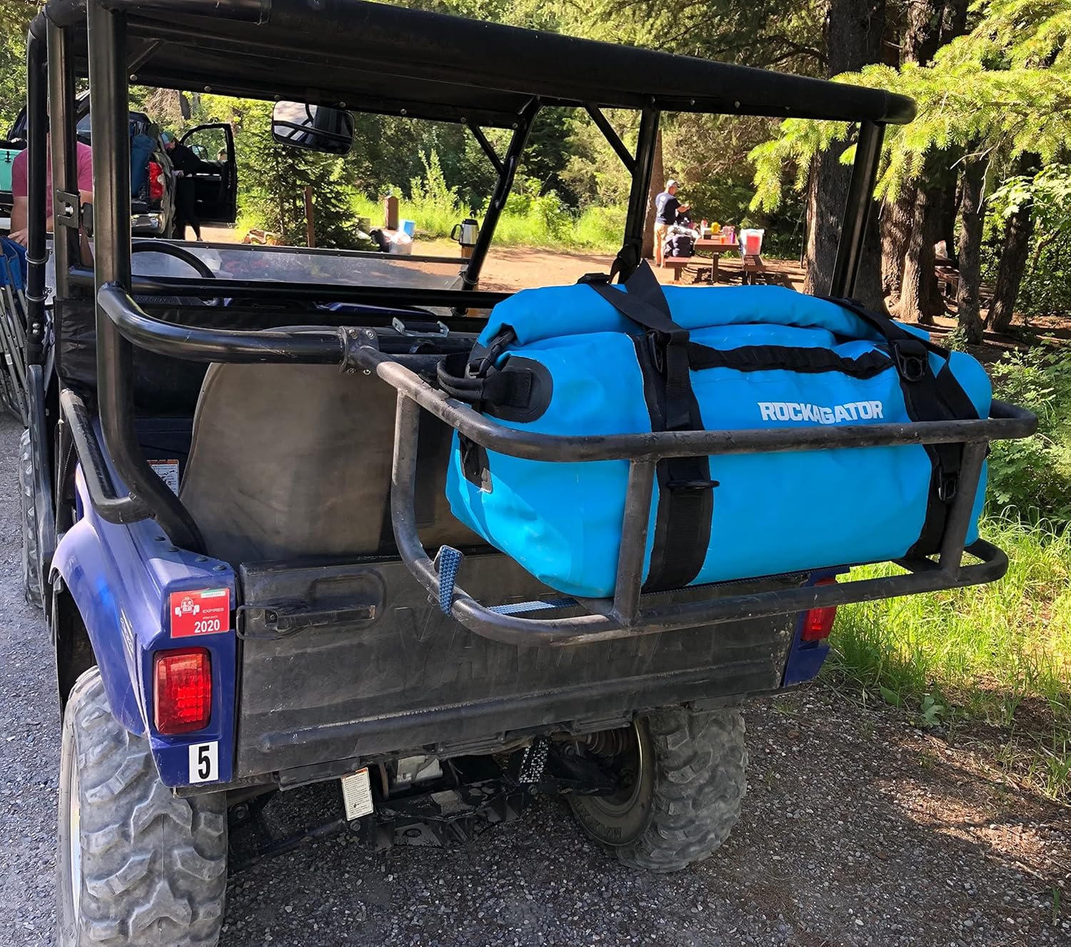 Waterproof Duffle Bag for Travel and Camping with Roll-Top Closure, Durable, All-Weather, and Versatile Dry Bag - Rockagator Mammoth Series (60 Liter, Light Blue)