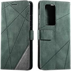 Funda para Huawei P40 Pro, Flip Folio Libro Cartera Carcasa para Huawei P40 Pro Cáscara de TPU, con Cierre Magnético, Ranura para Tarjeta, Verde