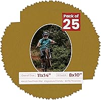 Vista 62 de Tapete de 11 x 14 pulgadas, corte biselado para fotos de 8 x 10 pulgadas, diseño de ante beige precortado, apertura de tablero ovalado, sin ácidos