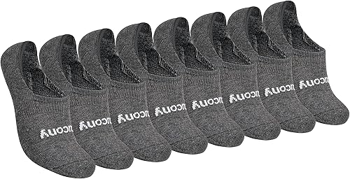 Saucony 8 pares de calcetines invisibles acolchados invisibles para mujer