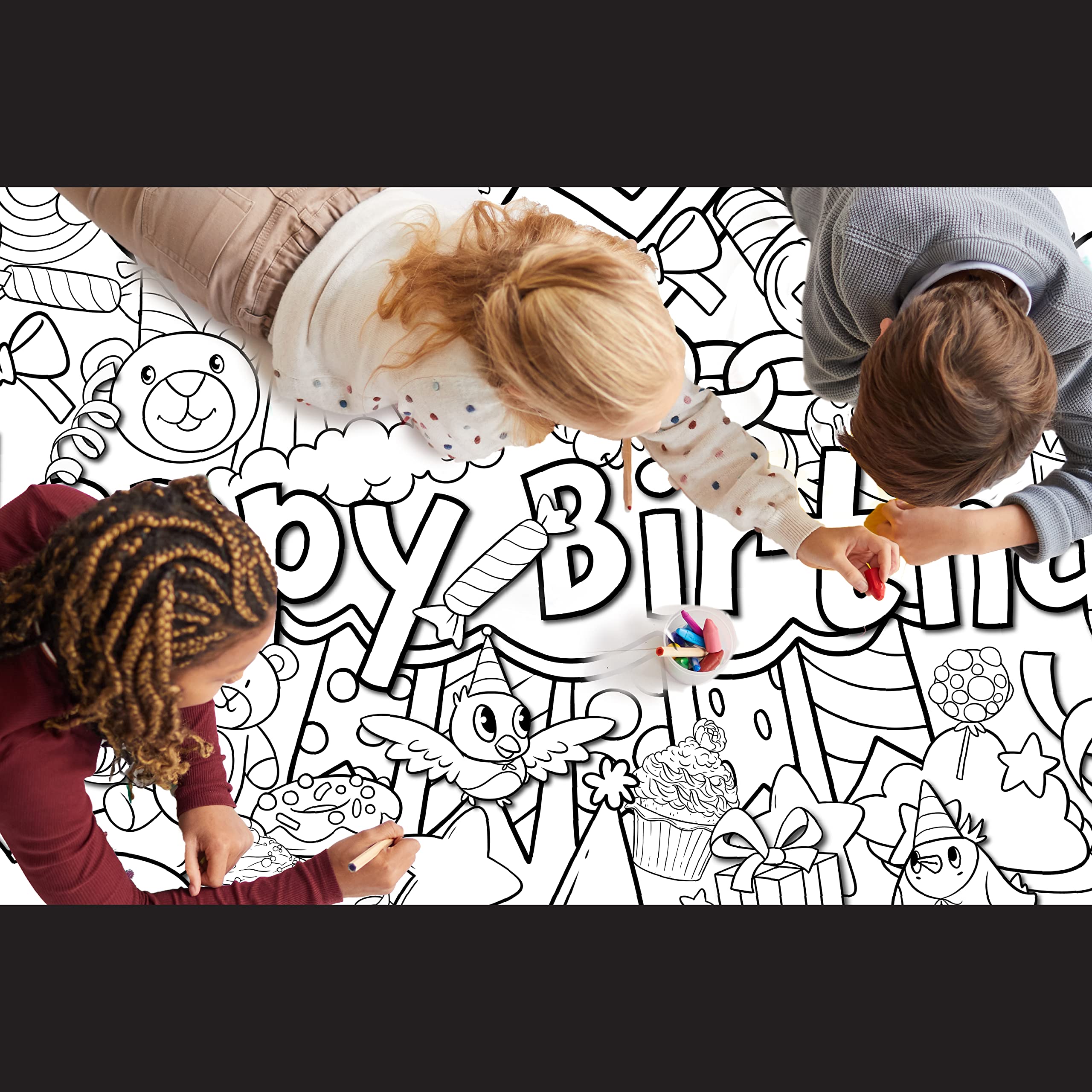 Snapklik.com : Young N Refined Birthday Party Coloring Page Table Cloth ...