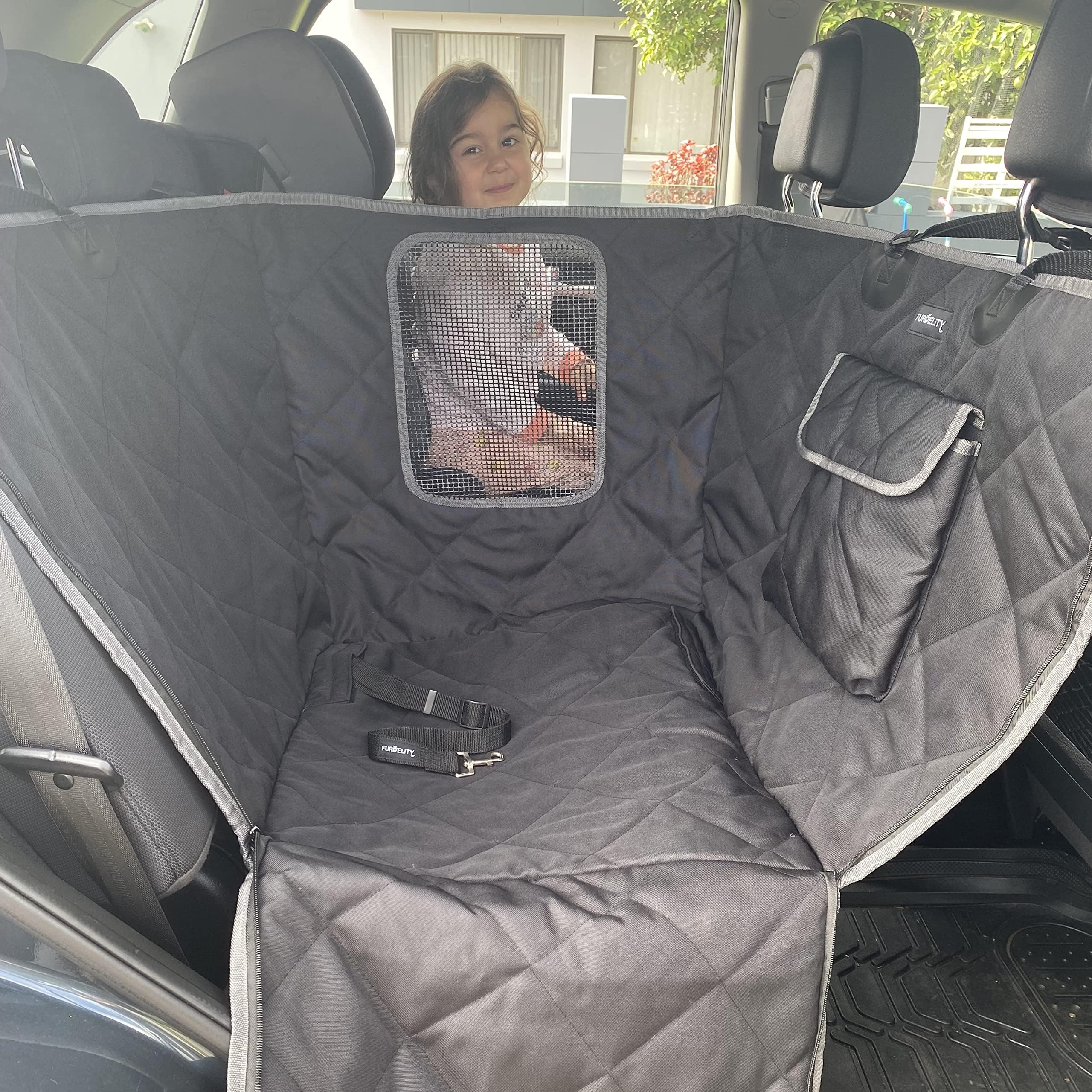 Kurgo Heather Half Dog Hammock Style Seat Cover for Pets, Pet Seat