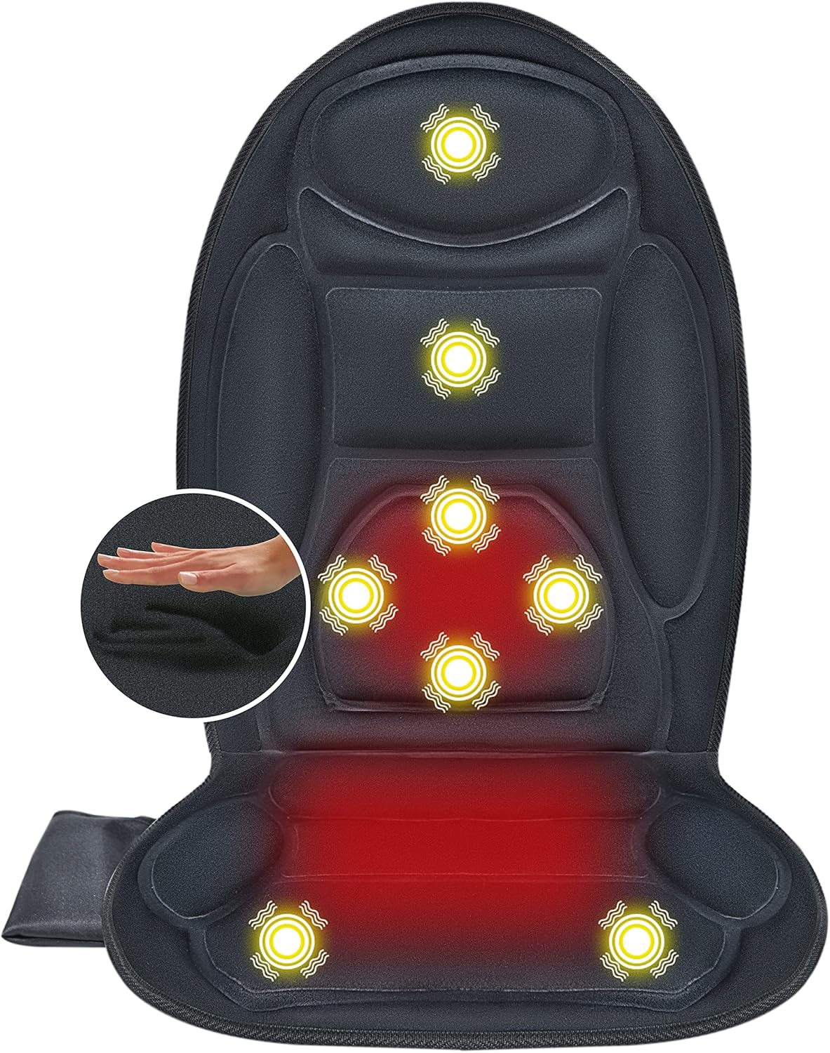 mynt vibrating seat massager Mynt Vibration Massage Seat Cushion Memory Foam Support Chair Pad, Back  Massager With 8 Vibrating Motors & Soothing Heat,Electric Seat Massager For  Home Office Use(Gray) main image 1