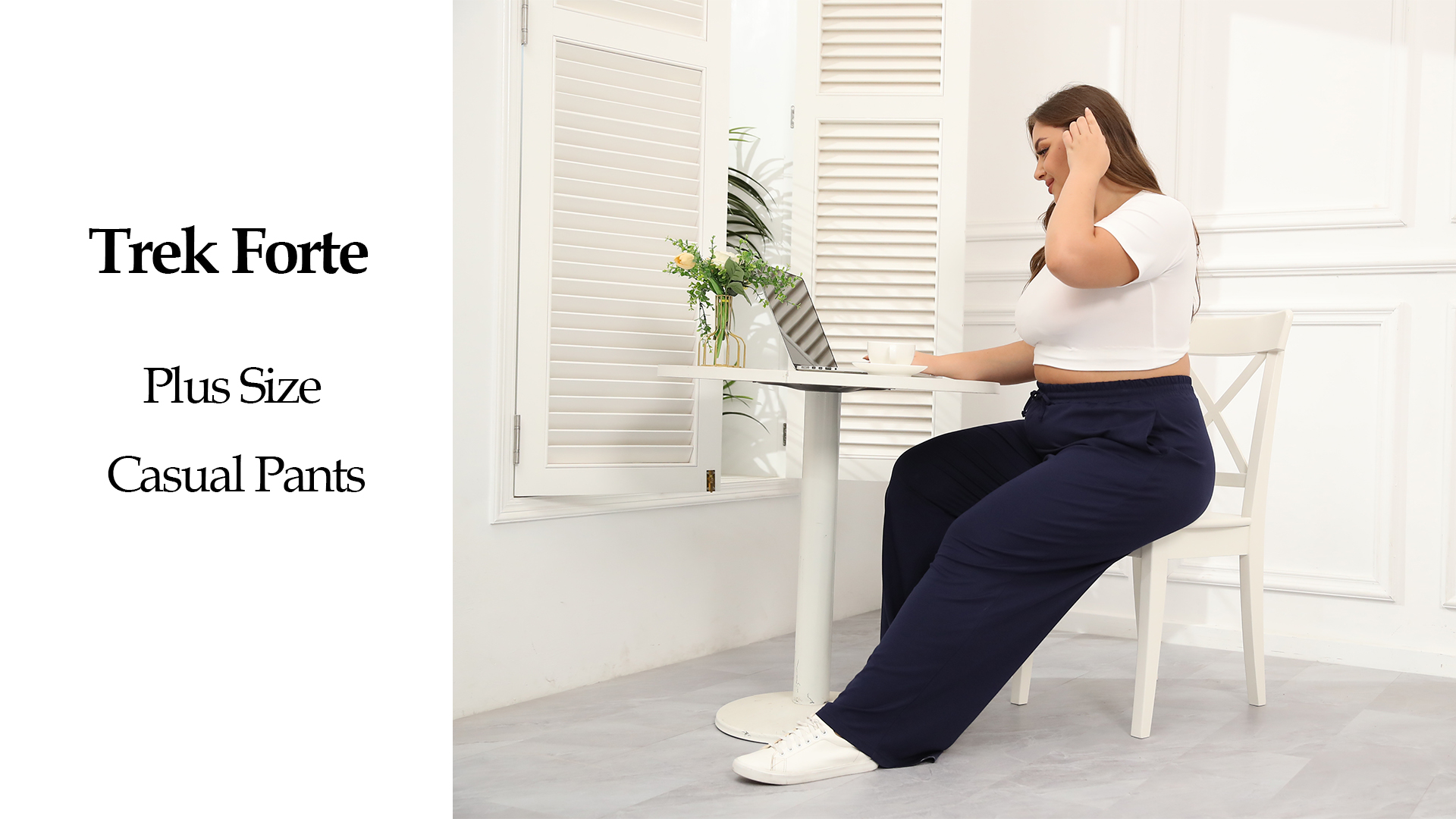 Amazon.com: Trek Forte Women's Plus Size Wide Leg Pants Elastic