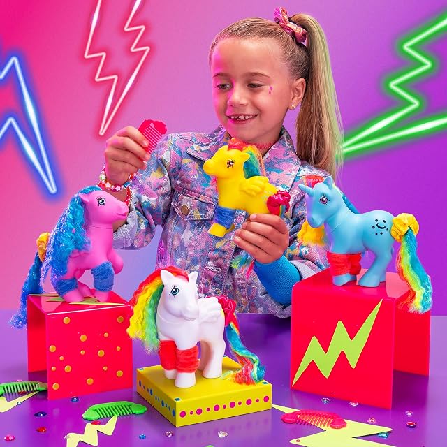 Foto 4 de 7 de Basic Fun My Little Pony Totally RAD Moonstone - Poney Vintage à Crinière Colorée