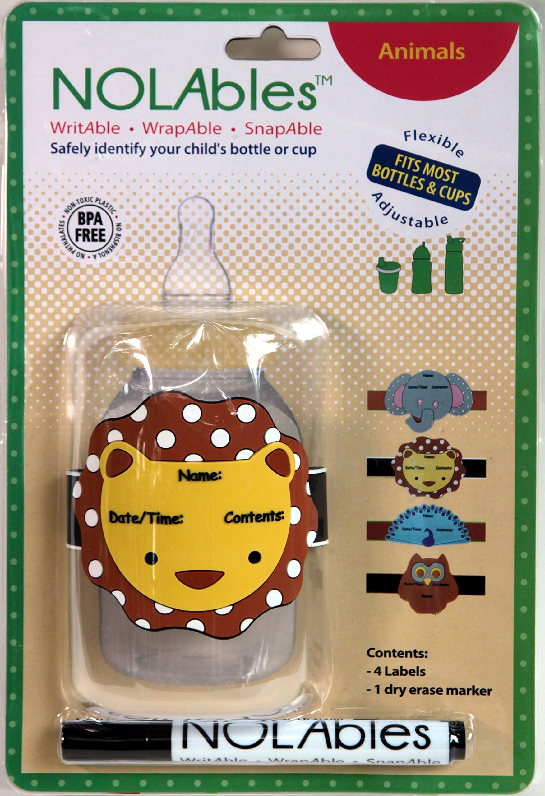 Animals: 4-Pack Bottle Labels